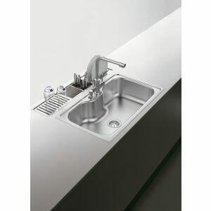 Cesto Escorredor/Porta Talheres Tramontina Inox Escovado 15cm Quadrado