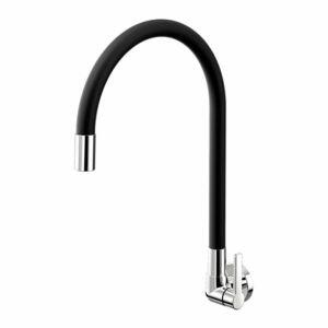 Torneira para Cozinha de Parede Bica Alta 1/2" Galiflex Preta Docol