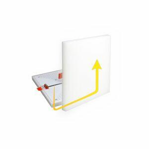 Painel LED Frameless 2 em 1 24W 3000K Quadrado Luz Amarela Taschibra