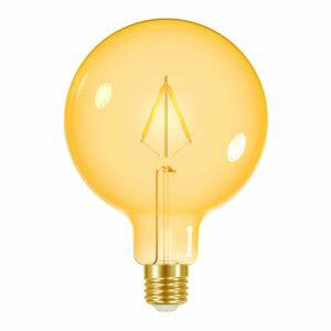 Lâmpada LED Filamento Taschibra 4W E27 Globo Ambar G125