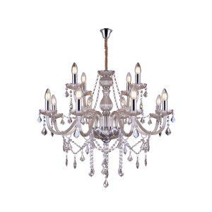 Lustre Taschibra Glam 12 Lâmpadas E14 Conhaque