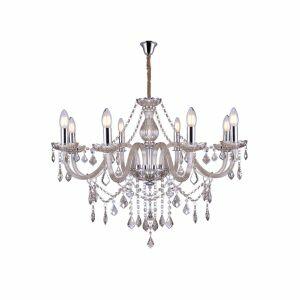 Lustre Taschibra Glam 8 Lâmpadas E14 Conhaque