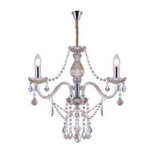 Lustre Taschibra Glam 3 Lâmpadas E14 Conhaque