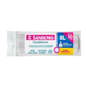 Saco para Lixo Sanremo Rolo 8L 50 Peças