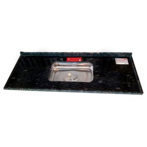 Pia de Cozinha L A Pias e Granitos Standard 150x56cm Granito Verde Ubatuba Pia de Cozinha L A Pias e Granitos Standard 150x56cm Granito Verde Ubatuba