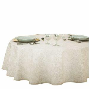 Toalha de Mesa Redonda Dohler Athenas Eliete 160cm 4 Lugares