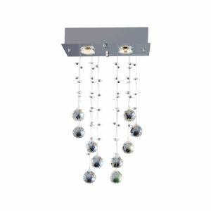 Plafon Bronzearte 2 Lâmpadas Brilhante 30952 GU10 Cinza Escuro