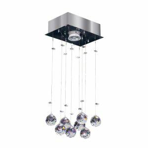 Plafon Bronzearte 1 Lâmpada Crystal Ball 35718 GU10 Cinza Escuro