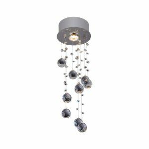 Plafon Bronzearte 1 Lâmpada Crystal 34789 GU10 Cinza