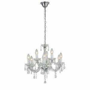 Lustre Bronzearte Clássico 9 Lâmpadas E14 Transparente 34700