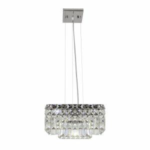 Pendente Bronzearte 4 Lâmpadas Paris 37944V2 G9 Cristal