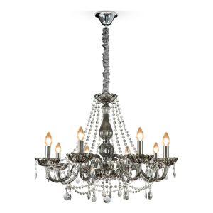 Lustre Bronzearte Clássico 8 Lâmpadas E14 Fume 34581