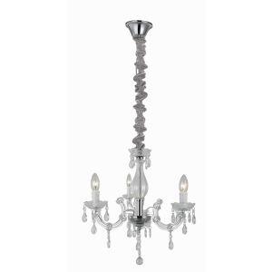 Lustre Bronzearte Clássico 3 Lâmpadas E14 Transparente 34698