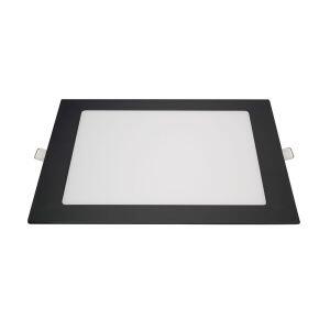 Painel Embutir LED Quadrado Preto 18w 3.000k Luz Branco Quente Blumenau Iluminação