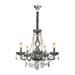Lustre Bronzearte Clássico 5 Lâmpadas E14 Fume 34580