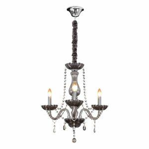 Lustre Bronzearte Clássico 3 Lâmpadas E14 Fume