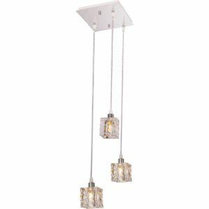 Pendente Bronzearte 3 Lâmpadas Frost 38300 G9 Cromo