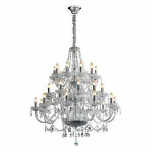 Lustre Bronzearte Clássico 30 Lâmpadas E14 Transparente 37266