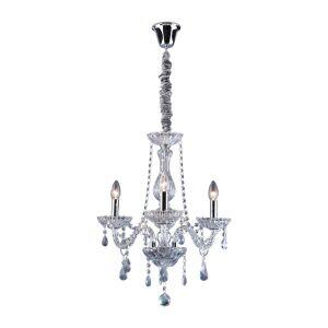 Lustre 3 Lampadas E14 Clássico Transparente Bronzeart