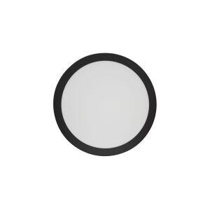 Painel Sobrepor LED Redondo Preto 18w 3.000k Luz Branco Quente Blumenau Iluminação Painel Sobrepor LED Redondo Preto 18w 3.000k Luz Branco Quente Blumenau Iluminação