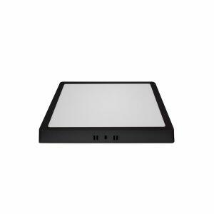 Painel Sobrepor LED Quadrado Preto 24w 3.000k Luz Branco Quente Blumenau Iluminação Painel Sobrepor LED Quadrado Preto 24w 3.000k Luz Branco Quente Blumenau Iluminação