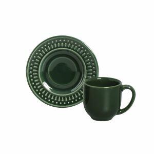 Xícara de Café Roma Botânico 72ml Verde Porto Brasil