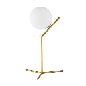 Luminária de Mesa Blumenau Iluminação 1 Lâmpada Dubai Globo Dourado/Branco G9