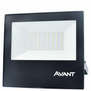 Refletor LED Slim50 Luz Neutra 50W 4000K Preto Fosco Luz Neutra Avant