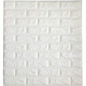 Revestimento Autoadesivo Soft Brick White Tijolinho 70x76 Tokfix