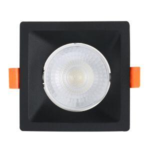 Spot Recuado Embutir LED Quadrado Preto 6w 3.000k Luz Branco Quente Blumenau Iluminação Spot Recuado Embutir LED Quadrado Preto 6w 3.000k Luz Branco Quente Blumenau Iluminação