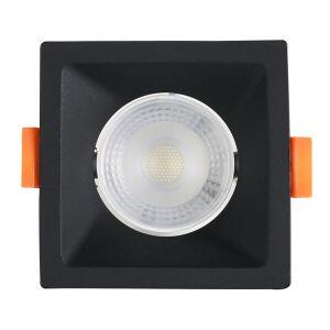 Spot Recuado Embutir LED Quadrado Preto 3w 3.000k Luz Branco Quente Blumenau Iluminação Spot Recuado Embutir LED Quadrado Preto 3w 3.000k Luz Branco Quente Blumenau Iluminação