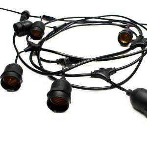 Cordão Cipro Taschibra para 8 Lâmpadas 25W Preto