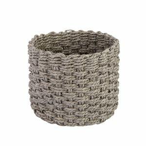 Cesto Decorativo Aurora 20x20x15cm Cinza Diagonal