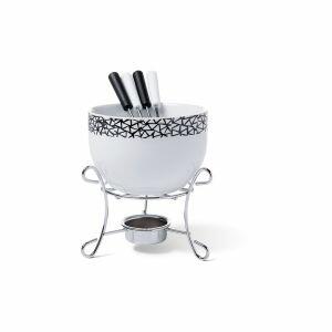 Aparelho de Fondue Branco 6 Peças Brinox