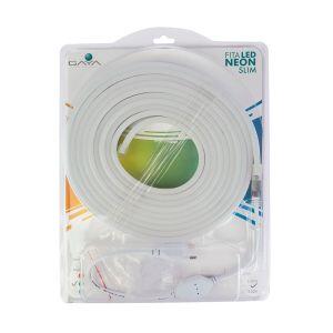Kit Fita LED Gaya 5m Neon Slim Verde 220V Kit Fita LED Gaya 5m Neon Slim Verde 220V