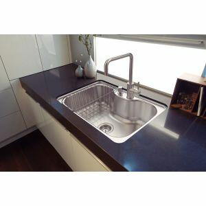 Cuba para Cozinha de Embutir Inox Simples 68,5x48,5cm Morgan Acetinado Com Válvula Tramontina