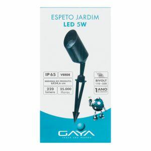 Espeto jardim Direcionável Gaya 5W Verde 220V