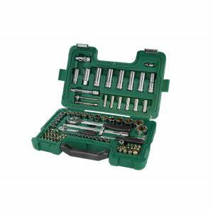 Jogo de Soquetes Sextavados 86 Peças 1/4" 1/2" Apex Sata Cromo Vanádio