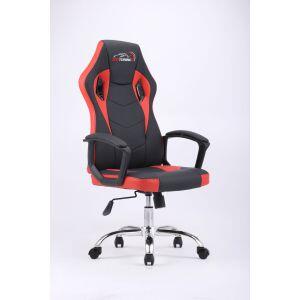 Cadeira de Escritório Gamer Vermelho/Preto Diagonal