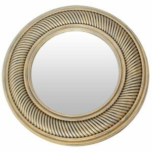 Espelho Diagonal Positano Redondo 50,7cm Dourado M004B