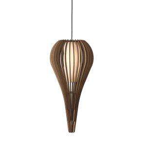 Pendente Illumine 1 Lâmpada Taléia Invertido E27 Nogueira Moka