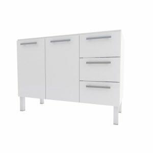 Balcão de Cozinha Aço Vênus 117cm Branco Cozimax