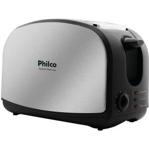 Torradeira Frech Toast 900W Inox Preto Philco Torradeira Frech Toast 900W Inox Preto Philco