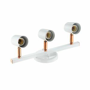 Trilho Linha Versátil 3 Lâmpadas E27 Branco Cobre Dital Trilho Linha Versátil 3 Lâmpadas E27 Branco Cobre Dital