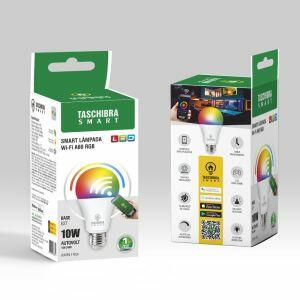 Lâmpada LED Bulbo Taschibra A60 RGB 10W Smart Wifi