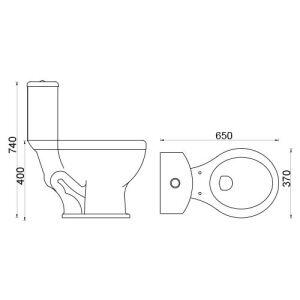 Vaso Sanitário com Caixa Acoplada Porto 6L Branco Luzarte Vaso Sanitário com Caixa Acoplada Porto 6L Branco Luzarte