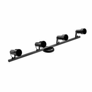 Trilho Linha Infinity 4 Lâmpadas E27 Preto Dital Trilho Linha Infinity 4 Lâmpadas E27 Preto Dital