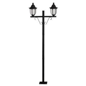 Poste de Luz para Jardim Dital Linha Moderna 2 Lâmpadas Preto Poste de Luz para Jardim Dital Linha Moderna 2 Lâmpadas Preto