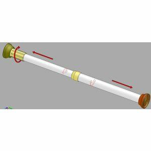 Varão Extensivo 70cm a 1,20m Branco Bella Arte