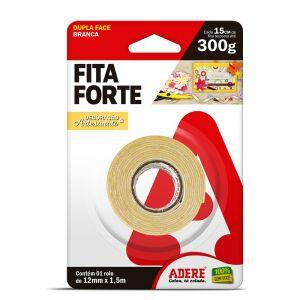 Fita Dupla Face Adere 12mmx1,5m Branca
